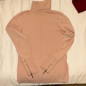 White House Black Market Zip-Cuff Turtleneck